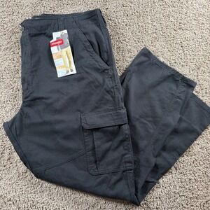 Wrangler Relaxed Fit Cargo Pants NEW Black Straight Leg Sz‎ 40x30 workwear Mens